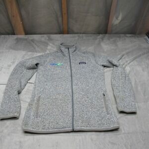 Patagonia Jacket Womens Medium Gray Better Sweater Fleece Full Zip Winter LOGO